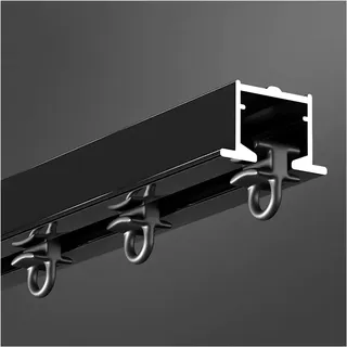 Versenkte unsichtbare Vorhangschiene für Privatsphäre, Raumteiler, kommerzielle Aluminium-Deckenvorhangschiene für Wohnzimmer, Krankenhaus, Hotel, 7 8 9 10 11 12 13 14 16 18 20 22 24 26 Fuß lang (Farb