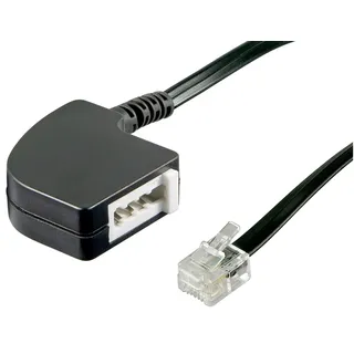 goobay TAE Adapter F-RJ11/RJ14 0,2m,sw,Bu/St 68584