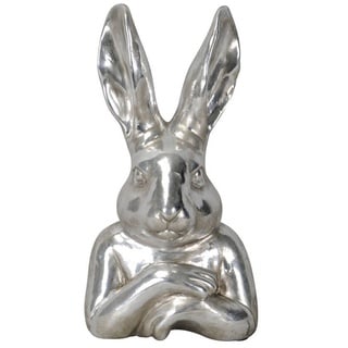 Posiwio Osterhase Hasenbüste SILVER silber Hasenkopf aus Polyresin O