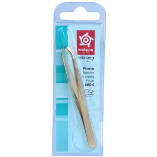 Pfeilring Solingen Pinzette Servina 1850 gekröpft 9 cm vergoldet