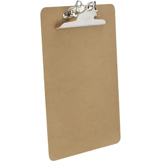 Läufer Klemmbrett A4, Hartfaser mit Butterfly-Klemme braun