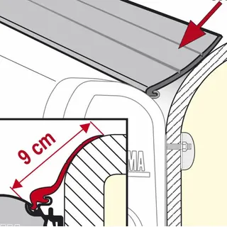 Fiamma Rain Guard L Dichtgummi Grau