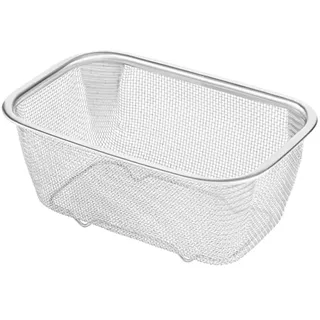 Küchensieb Aus Edelstahl Feinmaschig Rechteckiges Sieb 19.5x12.5x7.5cm Abtropfsieb Nudelsieb Frittierkorb Rechteckig Spüle Erdsiebe Für Den Garten Kompostsieb Fein Mehlsieb Küchensiebe Metallsieb