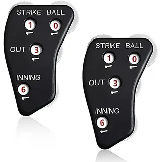 ANCLLO 2PCS Baseball Umpire Clicker 4 Räder Baseball Indicator Umpire für Softball Coach Aufnahme Outs und Innings Bälle (Schwarz)