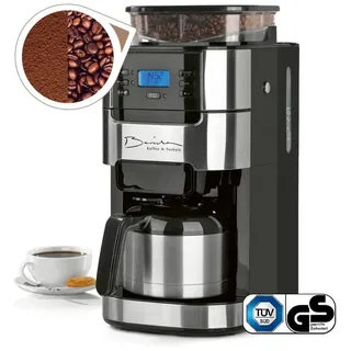 Barista Kaffeemaschine mit Mahlwerk + Thermokanne 1000 W edelstahl/schwarz