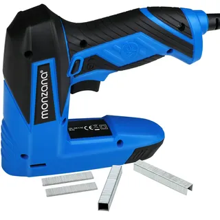 monzana Elektrotacker Blau/Schwarz inkl 400 Klammern