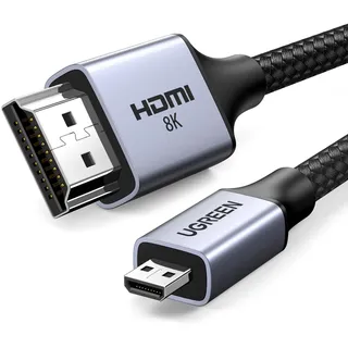 UGREEN HDMI-Kabel Ugreen HD164 Micro HDMI 2.1 8K 2m Gewebe Kupfer HDR 3D