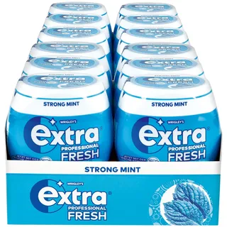 Wrigley's Extra Fresh Strong Mint zuckerfrei Dose 50 Stück, 12er Pack