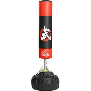 Homcom Standboxsack schwarz Kunstleder H/D: ca. 180x60 cm