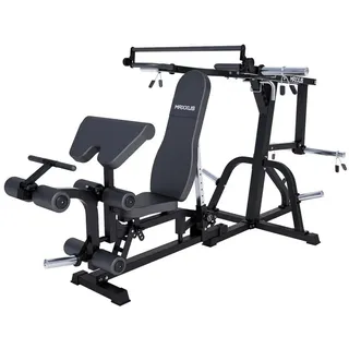 Maxxus Kraftstation 6.0 - inkl. verstellbare Hantelbank, Curlpult, Beincurl, Olympia Scheibenaufnahmen - Multifunktion Fitnessgerät, Trainingsbank, Fitnessstation für Zuhause, Bankdrücken, Kniebeugen