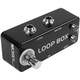 VOANZO Robuster Mini-Loop-Umschalter aus Metall mit True Bypass für Musikinstrumente. Langlebiger Effekt-Loop-Selektor. Einstellbare Signalführung für Gitarristen und Musiker.
