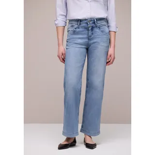 STREET ONE High Waist Wide Leg Jeans im Loose Fit Light Blue wash 26 - 26W / 26L