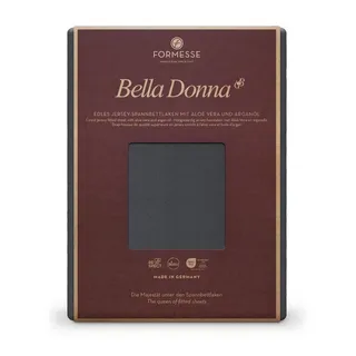 Spannbettlaken Baumwolle-Jersey-Elasthan 190 x 200 - 200 x 200 cm grau