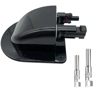 Solar Kabeldurchführung, Solar Doppel Kabel Eintrag Drüse, Wasserdichte Solar-Kabeleinführungsverschraubung Solarkabel Eingangsbuchse für Solarprojekt Wohnmobil Wohnwagen Boot