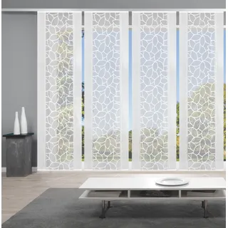 HOME WOHNIDEEN Schiebegardine HOME WOHNIDEEN "JENNA" Gr. 2, weiß, B:57cm H:245cm, Polyester, Gardinen, Schiebevorhang Jacquard Set