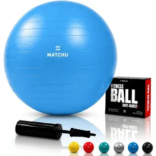 Matchu Sports Gymnastikball Blau 75 cm
