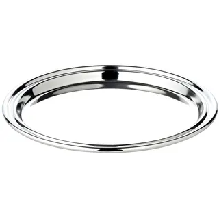 Edzard Tablett Pipe, rund, edel versilbert,