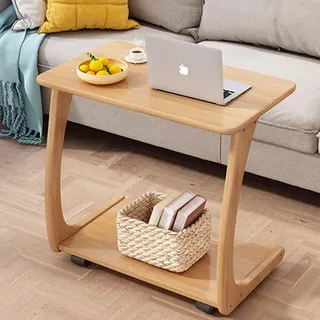 360° Drehbare Beistelltische - Wasserdichter Tragbarer Lesetisch, Sofa-Seitenschrank, Beweglicher Quadratischer Tisch, Wohnzimmer, Kleiner Couchtisch, Zum Arbeiten, Lernen, Lesen, Schreiben ( Color :