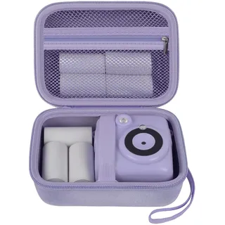 casmilee Kinderkamera Tasche, Sofortbildkameras Schutzhülle für VTech KidiZoom Print Cam/für Gofunly/für HiMont/für ASTGMI/für GREENKINDER Digital Kamera - nur Reise-Aufbewahrungstasche (Lila)