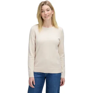 Betty Barclay Basic-Strickpullover mit Rundhalsausschnitt in beige | Gr.: 42
