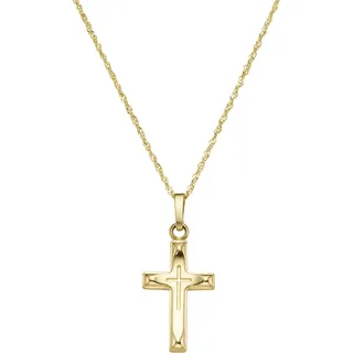 Luigi Merano Kette mit Kreuz-Anhänger, Gelbgold 585 Ketten Gold Damen