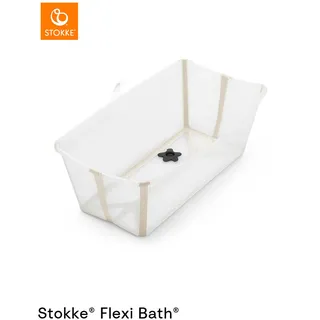 Stokke Flexi Bath® Transparent Sandy Beige mit hitzeempfindlichem Stöpsel, Beige
