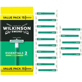 Wilkinson Sword Extra 2 Sensitive Herren Einwegrasierer, 10 + 5 St, 1er Pack