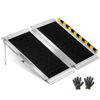 Vevor Rollstuhlrampe Faltbar 610x745mm 362,9kg belastbar rutschfeste Oberfläche