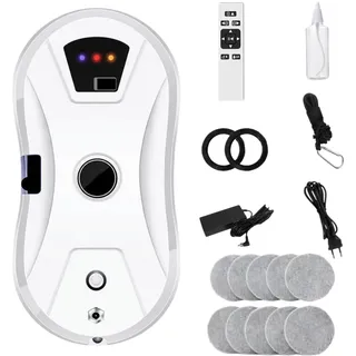 Osmo Fensterputzroboter,Kabellos Automatischer Fensterreinigungsroboter mit Fernbedienung und Sicherungsseil, Für Fenster Spiegel Fliesen