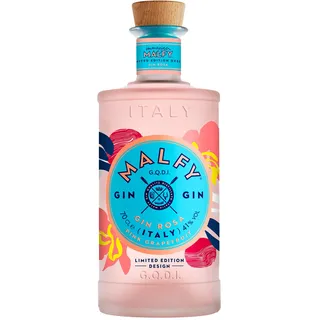 Malfy Gin Rosa Limited Edition Design, Gin aus Italien mit Grapefruit & Rhabarber, fruchtiger Aperitif, 41% Vol, 0,7l