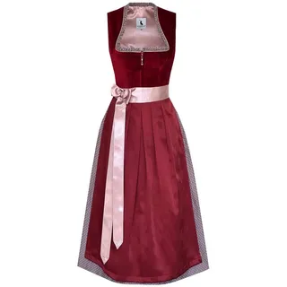 Alpenmärchen Dirndl Langes Dirndl Lorena in rot - ALM1025 gelb 48
