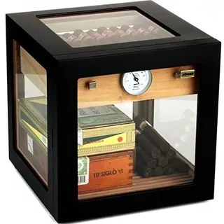 Lifestyle-Ambiente Adorini Humidor Cube Deluxe schwarz inkl Tastingbogen