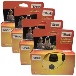 TopShot 4 x Einwegkamera Topshot rot MHD 03.2026 Einwegkamera