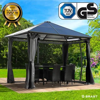 Alu Gartenpavillon SUMMERDREAM 3x3m grau