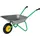 Air Tyre Metallschubkarre grau