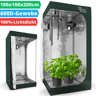 None Growbox Gewächshaus Pflanzenzelt 100 x 100 x 200 cm Grün