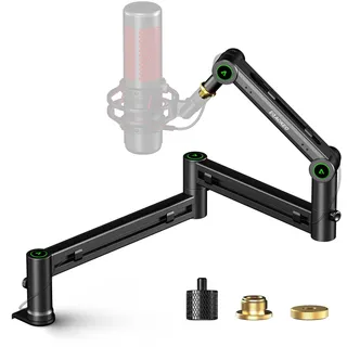 Mikrofon Arm,Aokeo AK-58i Niedriges Profil Mikrofon Ständer Arm für HyperX QuadCast,SoloCast,Elgato Wave,Shure SM7B,Blue Yeti,Blue Snowball,Broadcast,Studio Programm Aufnahme