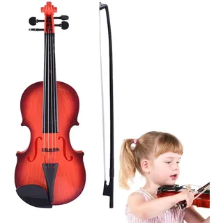 Kinder Geige Spielzeug – Lerninstrument Für Anfänger Mädchen, Rollenspiel Violine Zum Üben Musizieren Zuhause Reisen | Pädagogisches Musikinstrument Für Schule Familie Geburtstag Talentförderun