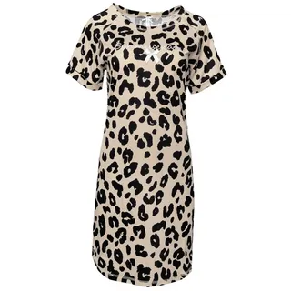 Louis & Louisa Nachthemd mit 3/4-Arm Modell 'Schmusekatze', Black, S
