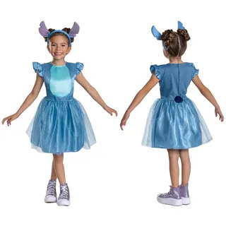 Disney Lilo & Stitch Stitch-Kleid mit Stirnband für Mädchen, offizielles Lizenzprodukt von Disguise, inklusive Stirnband mit Ohren und glitzerndem Netzrock, Kostüm für Kinder im Alter von 2 Jahren