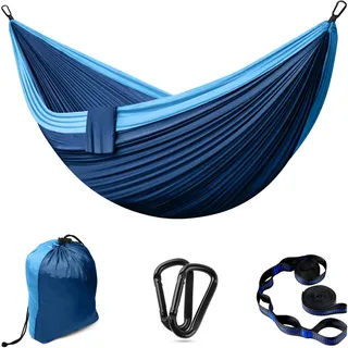 Hängematte Outdoor Camping Hängematten 2 Personen 300 x 200 cm Ultraleicht | Tragbar Reise Hängematte bis 300 kg Tragfähigkeit Garten Strand Doppelhängematte Fallschirm Nylon Atmungsaktiv Hammock
