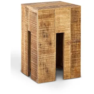 amagohome Blumensäule quadratisch 28 x 45 cm Braun