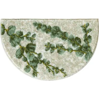 Erwin Müller Duschmatte Duschvorlage "Eukalyptus" halbrund, Höhe 20 mm, gemustert grün