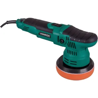 VONROC - Exzenter-Poliermaschine 650W, Ø125mm - Sanftanlauf - Konstante Leistung - inkl. Zubehör