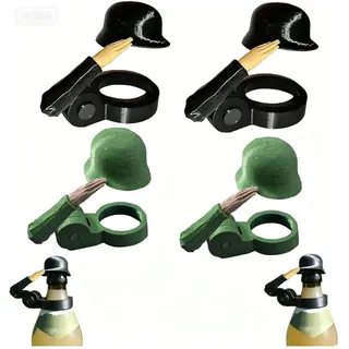 4 Stück Bierflaschenverschluss Soldat Salut Bierflaschen Helm Soldatengruß Bierflaschenhelm Soldaten Salut Bier Flaschen Verschluss, Flaschenverschlüsse für Bierflaschen Soldatengruss Bier (A)