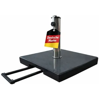 Gardissimo Schirmständer Granit Edelstahl 70 kg Schwarz