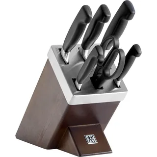 Zwilling Vier Sterne Selbstschärfender Messerblock 7-tlg. Braun