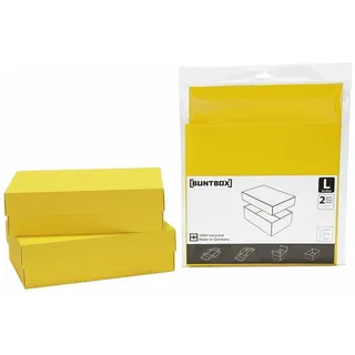 Buntbox L Geschenkboxen 3,6 l gelb 26,6 x 17,2 x 7,8 cm, 2 St.