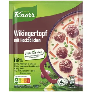 Knorr Fix Würzmischung Wikingertopf mit Hackbällchen für ein leckeres Gericht mit Hackfleisch ohne geschmacksverstärkende Zusatzstoffe 23x 30 g