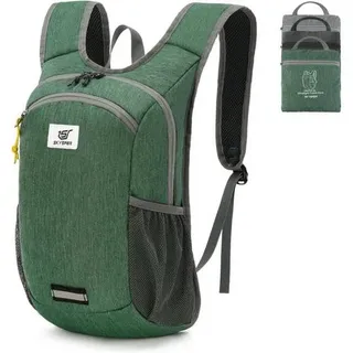 Rucksack Faltbar 10L Ultraleicht Wandern Reisen Trekking Grün